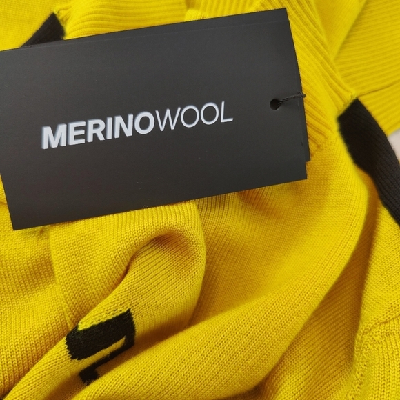 J. Lindeberg Adia Knitted Merino Wool Mock Neck Sweater NWT Size XS In Daylilly - Picture 5 of 6